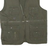 JUN DI Mens Green Cotton Blend Utility Jacket L Cotton Blend Plain Zip Pockets