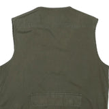 JUN DI Mens Green Cotton Blend Utility Jacket L Cotton Blend Plain Zip Pockets