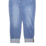 TOMMY HILFIGER Womens Slim Blue Denim Light Wash Jeans W34 L27 Cuffed Hem