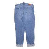 TOMMY HILFIGER Womens Slim Blue Denim Light Wash Jeans W34 L27 Cuffed Hem