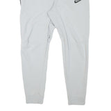 NIKE Mens Joggers Grey & White Slim Tapered M W31 L27 Cotton Blend Casual Wear