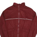 FE MIR ZOO Mens Maroon Cotton Blend Jacket S Plain Zip Front Casual