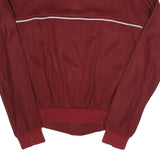 FE MIR ZOO Mens Maroon Cotton Blend Jacket S Plain Zip Front Casual