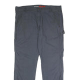 DICKIES Mens Cotton Blend Grey Regular Straight Trousers W38 L32 Workwear Zip