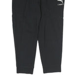 PUMA Mens Joggers Black L W30 L25 Slim Tapered Logo Print Pockets