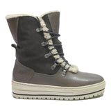 TAMARIS Womens Lace-Up Ankle Boots Grey & Black Synthetic UK 5 Winter Warmth