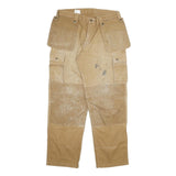 CARHARTT Mens Cotton Blend Beige Regular Fit Straight Leg Trousers W36 L32