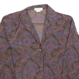 CAROL MILLER Womens Brown Printed Shirt Long Sleeve Collared S Paisley