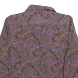 CAROL MILLER Womens Brown Printed Shirt Long Sleeve Collared S Paisley