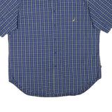 NAUTICA Mens Blue & Green Check Shirt XL Button Down Casual Summer