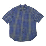 NAUTICA Mens Blue & Green Check Shirt XL Button Down Casual Summer