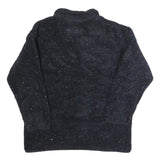 ANDY JOHNS Womens Navy Blue Flecked Button Wool Blend Jacket M Coat Classic