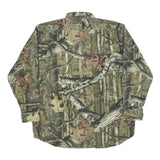 RED HEAD Mens Green Camo Long Sleeve Shirt L Cotton Blend Hunting Outdoor