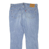 LEVI'S 511 Mens Slim Light Blue Denim Jeans W35 L30 Distressed Cotton Blend Zip