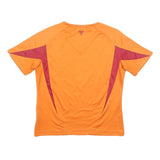 JACK WOLFSKIN Womens Orange & Burgundy Modern T-Shirt S Short Sleeve V-Neck