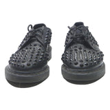 DR MARTENS 1461 Mens Lace-Up Shoes Black Leather UK 9 Studded Punk Rock Fashion