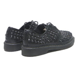 DR MARTENS 1461 Mens Lace-Up Shoes Black Leather UK 9 Studded Punk Rock Fashion