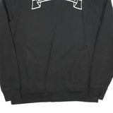 RUSSELL ATHLETIC Mens Black Cotton Blend Zip Jacket L Plain Casual Sportswear