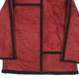 COLDWATER CREEK Womens Red & Black Zip Jacket M Polyester Blend Colourblock