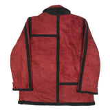 COLDWATER CREEK Womens Red & Black Zip Jacket M Polyester Blend Colourblock