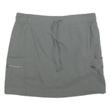 TE VERDE Womens Grey Cargo Mini Polyester Blend Skort Size M Adjustable Waist