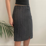 Max & Co Midi Skirt - 28W UK 8 Grey Wool Blend