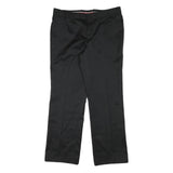 CELIA COTOURE Womens Wool Blend Black Regular Fit Straight Leg Trousers W35 L30