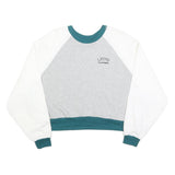 LEVI'S Womens Grey & White Sweatshirt Crew Neck L Cotton Blend Casual Pullover