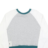 LEVI'S Womens Grey & White Sweatshirt Crew Neck L Cotton Blend Casual Pullover