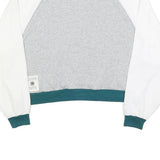 LEVI'S Womens Grey & White Sweatshirt Crew Neck L Cotton Blend Casual Pullover