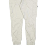 YES OR NO Womens Cotton Blend Cream Slim Tapered Trousers W34 L26 Cargo Pocket