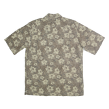 COVINGTON Mens Beige Floral Cotton Shirt L Lightweight Comfortable Casual