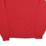 POETIC JUSTICE Mens Red Sweatshirt M Colour Block Graphic Print Crew Neck Long