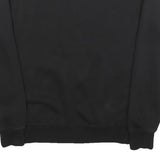 ALPHA INDUSTRIES Mens Black Crew Neck Sweatshirt S Logo Pullover Cotton