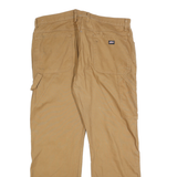 DICKIES Mens Regular Fit Workwear Jeans Beige Cotton Blend W38 L32 Zip