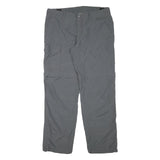 COLUMBIA Womens Grey Polyester Blend Zip Regular Cargo Trousers W35 L31 Outdoor