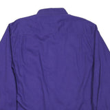 PRO ELITE Mens Blue Plain Shirt XL Button Collar Cotton Blend Casual Workwear
