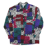 SK & COMPANY Womens Multi Colour Animal Print Shirt Long Sleeve Collared S