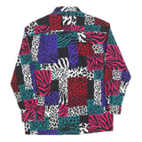 SK & COMPANY Womens Multi Colour Animal Print Shirt Long Sleeve Collared S