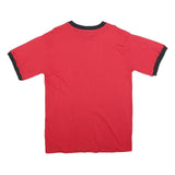 CGW Mens Red & Black Calgary Flames T-Shirt M Short Sleeve Crew Neck Sports Logo