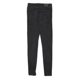 LEVI'S Womens Slim Black Skinny Denim Jeans Cotton Blend W26 L30 Stylish Zip