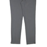 ADIDAS Womens Slim Grey Polyester Blend Zip Trousers W34 L30 Elegant Fit