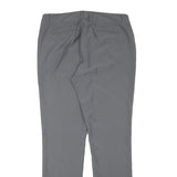 ADIDAS Womens Slim Grey Polyester Blend Zip Trousers W34 L30 Elegant Fit