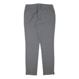 ADIDAS Womens Slim Grey Polyester Blend Zip Trousers W34 L30 Elegant Fit
