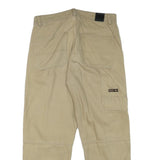 BENCH Mens Cotton Blend Beige Relaxed Straight Trousers W32 L27 Casual Utility