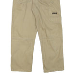 BENCH Mens Cotton Blend Beige Relaxed Straight Trousers W32 L27 Casual Utility