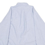 RED KAP Mens Blue & White Cotton Blend Shirt M Button-Down Collar Long Sleeve