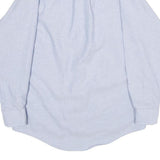 RED KAP Mens Blue & White Cotton Blend Shirt M Button-Down Collar Long Sleeve