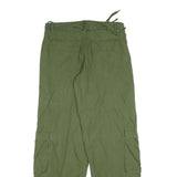 RUE21 Womens Cotton Blend Olive Relaxed Wide-Leg Trousers W30 L32 Casual Cargo