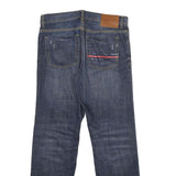 TOMMY HILFIGER Mens Jeans Blue Slim Straight Denim Medium W30 L30 Distressed